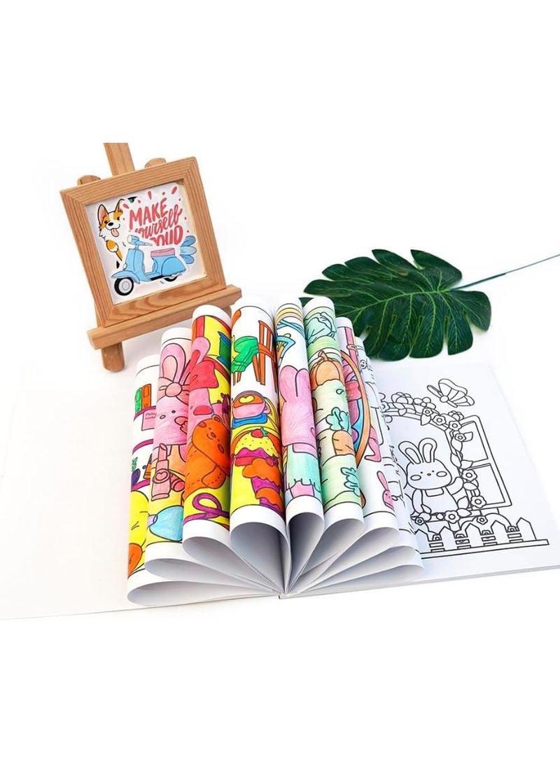 PAPERSAY Comfy Days- Cute Cartoon Coloring Book for Kids - Stress Relief & Creative Fun, Black and White Drawing Pages for Boys Girls, Perfect for Early Learning & Art Activities - Image 4